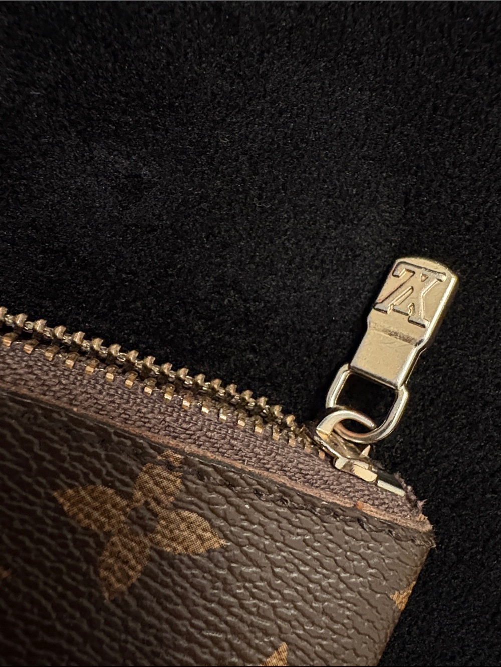 LV Monogram Canvas Coin Pouch - Brown & Tan - Picture 10 of 15